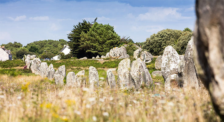 Alignement de menhirs de Carnac en Bretagne