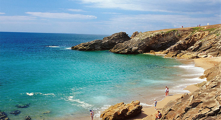 Côte sauvage de la presqu'île de Quiberon en Bretagne